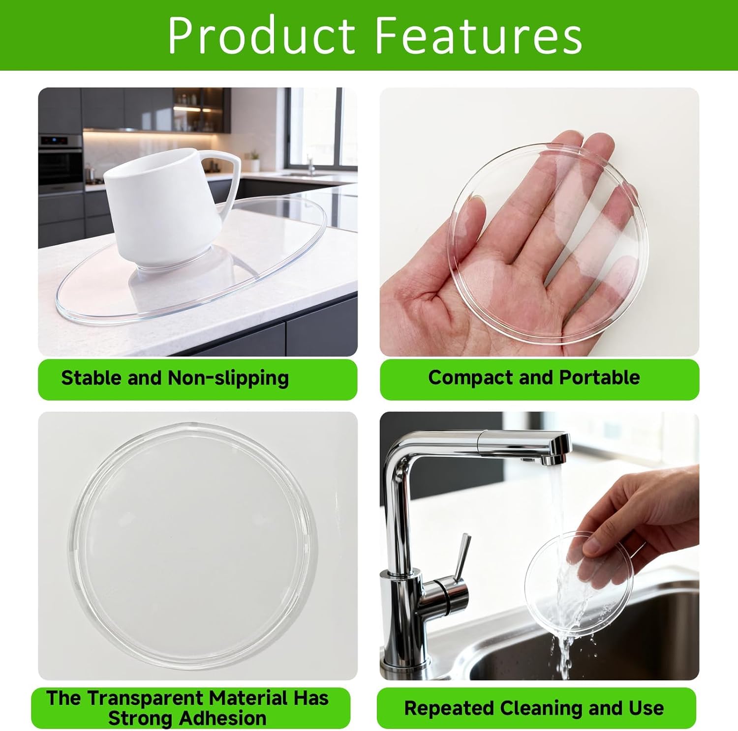 7 Pcs Adaptive Kitchen Tools, One Handed Opener for Bottles and Cans with Non-Slip Sticky Mat, Jar Opener, Accessibility Gadgets Suitable for Elderly or Injured Hands at Home or Travel