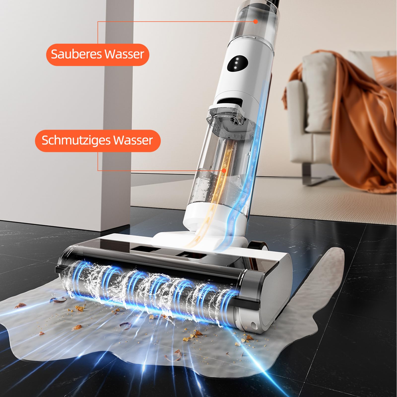 Jonr Ed12 Réservoir Eau Propre 850ml Pour Aspirateur Balai Jonr Ed12 Rechange 161151