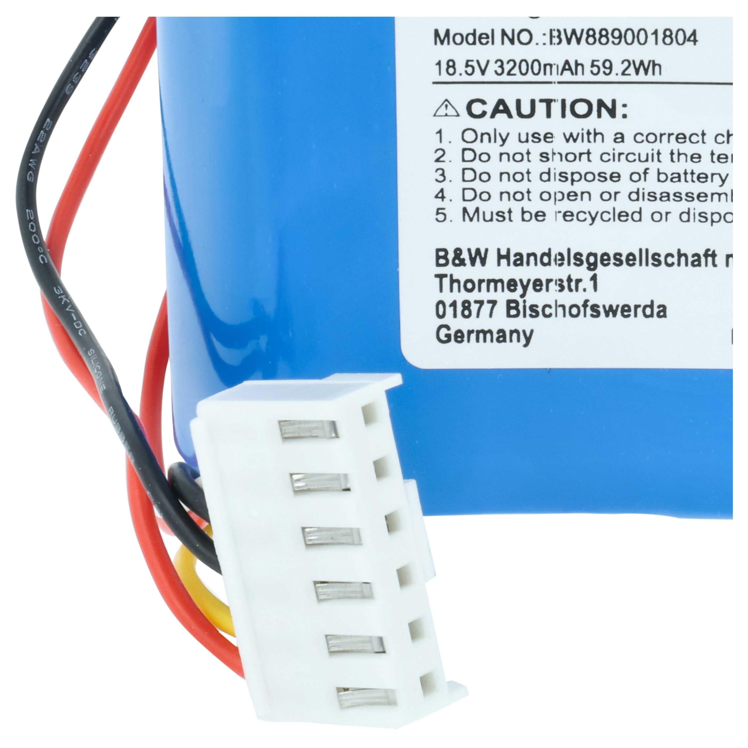 vhbw Batería Compatible con Robomow RK 1000 Pro, 2000 Pro, 1000, 2000 Robot cortacésped 3200mAh 18,5V Li-Ion