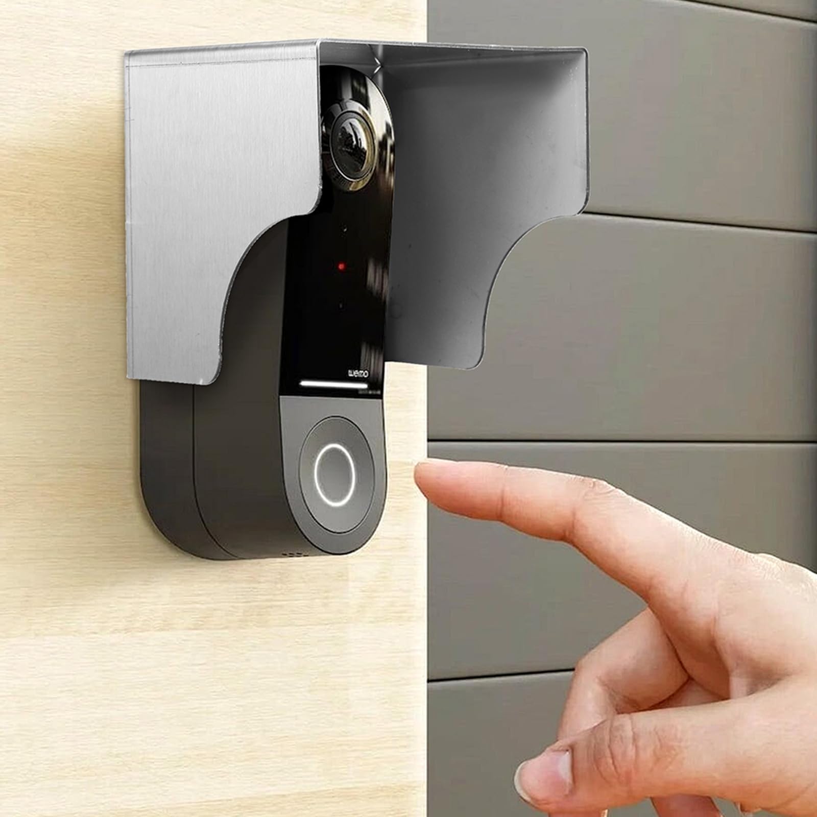 OSALADI 2 Piezas Cubierta Protectora para Enchufe Exterior de Acero Inoxidable Resistente al Agua y Salpicaduras Instalación Fácil para Timbres y Dispositivos Electrónicos