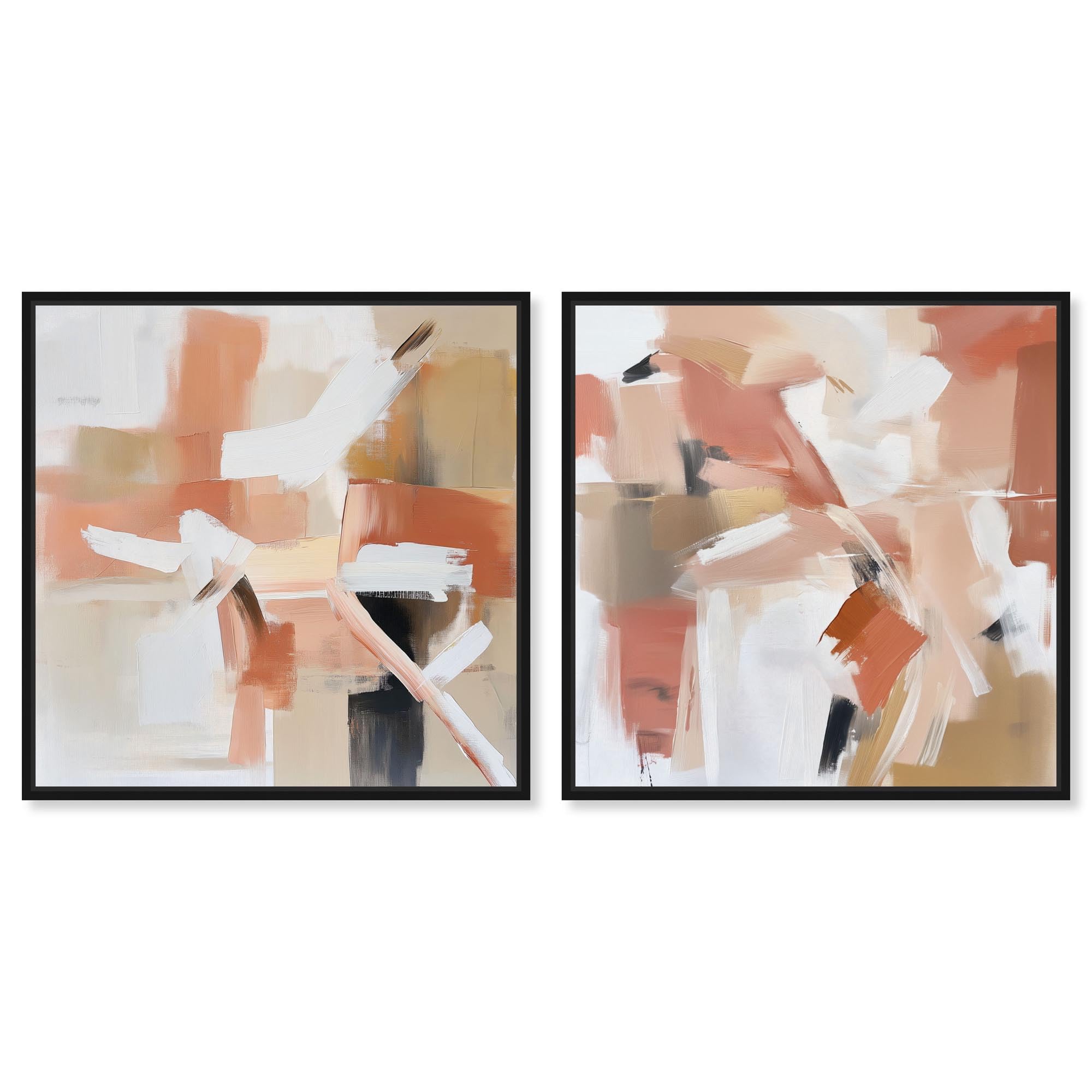 Impressions sur toile 40,6x40,6 cm Art Remedy tableau rose et rouille abstrait