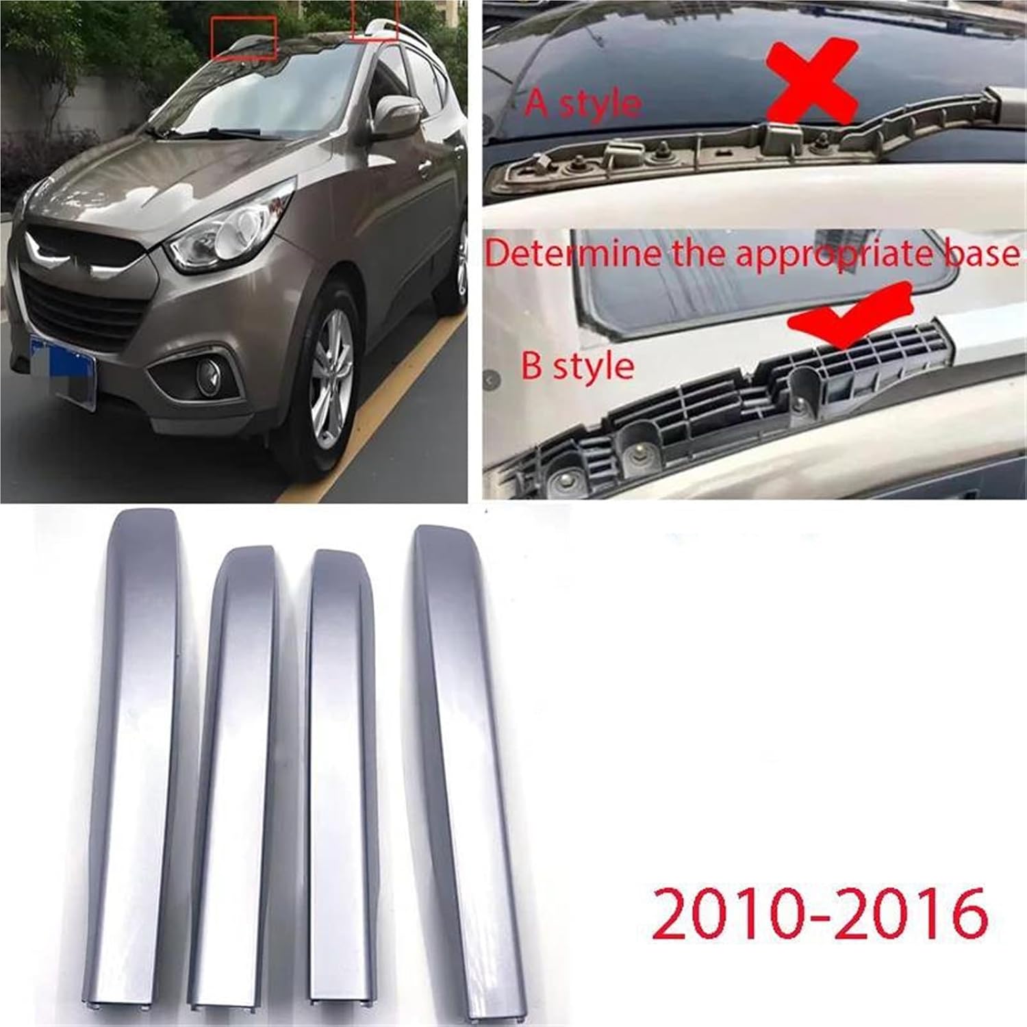Roof Racks Car Half-View Sunroof Roof Rack Cover for Hyundai IX35 for Tucson 2011-2015 87251-2S000 87252-2S000 87261-2S000 87262-2S000 Aluminium Roof Bars