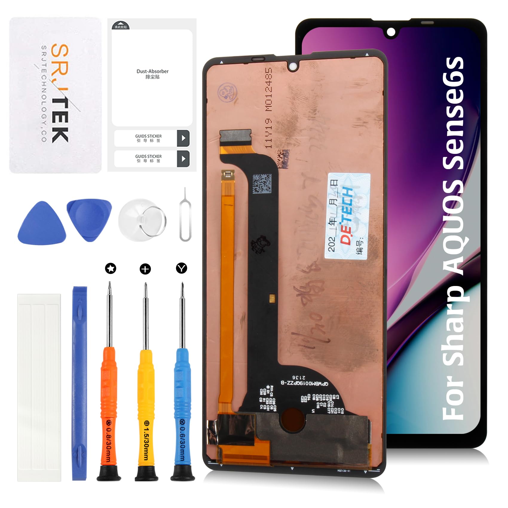 Amazon.co.jp: SRJTEK For Sharp AQUOS Sense6 Sense6s 液晶パネル 