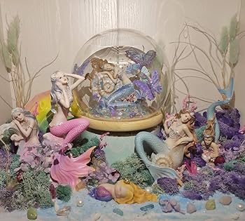 海のお月様 人魚姫 インテリア 自然 海 アクアリウム Amazon | OMEM アクアリウム オーナメント 家の装飾 かわいい