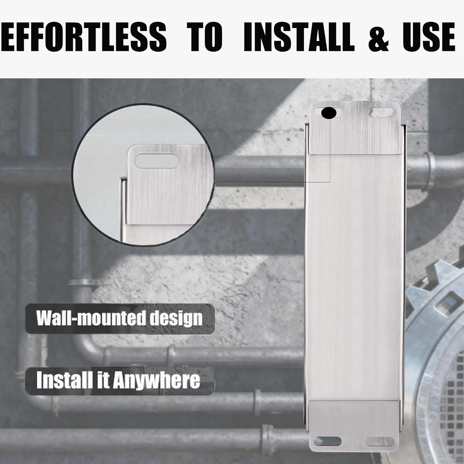 MJBOX 304 Stainless Steel 11 x4 x3'' Push Button Box, IP66 Dustproof Outdoor Indoor Electrical Enclosure with Mounting Plate(Four Hole)