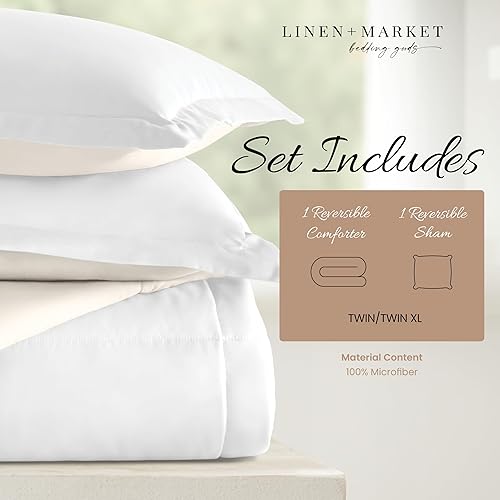 Miniatura 2 de Linen Market - Juego de edredón reversible prémium con relleno alternativo