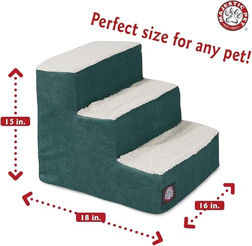 Miniatura 2 de Majestic Pet Escaleras portátiles para mascotas Sensación suave de espuma Sherpa Escalones para perros y gatos Rampa para perros y gatos