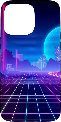 Miniatura 30 de Funda de arte para iPhone 16 Pro Vaporwave Synthwave Retrowave de los años 80 y 90