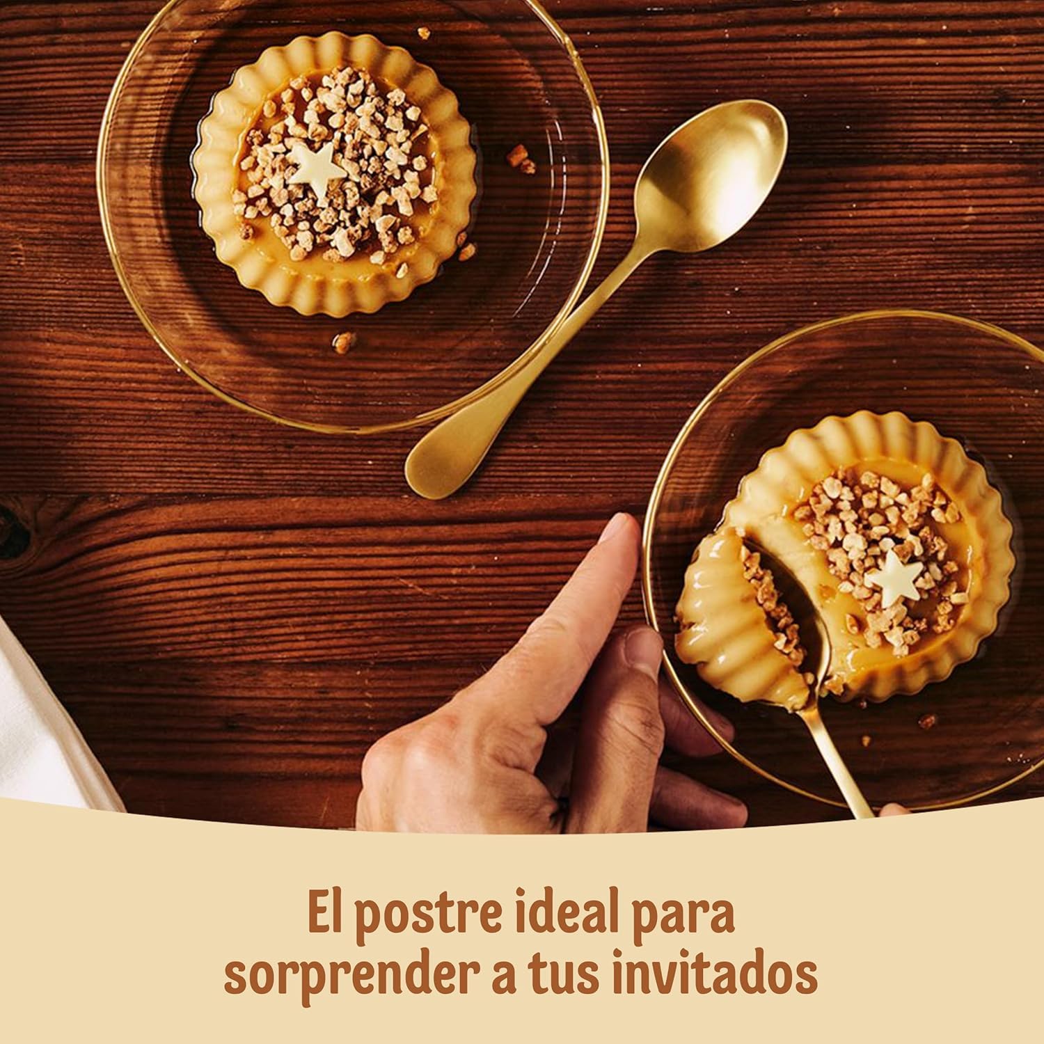 DR. OETKER - Flan Clásico Mandarín Pack de 10 Uds x 30g, Textura Cremosa, Pack 5 Sobres, Hasta 30 Flanes, Receta Tradicional, Preparación Rápida y Sencilla