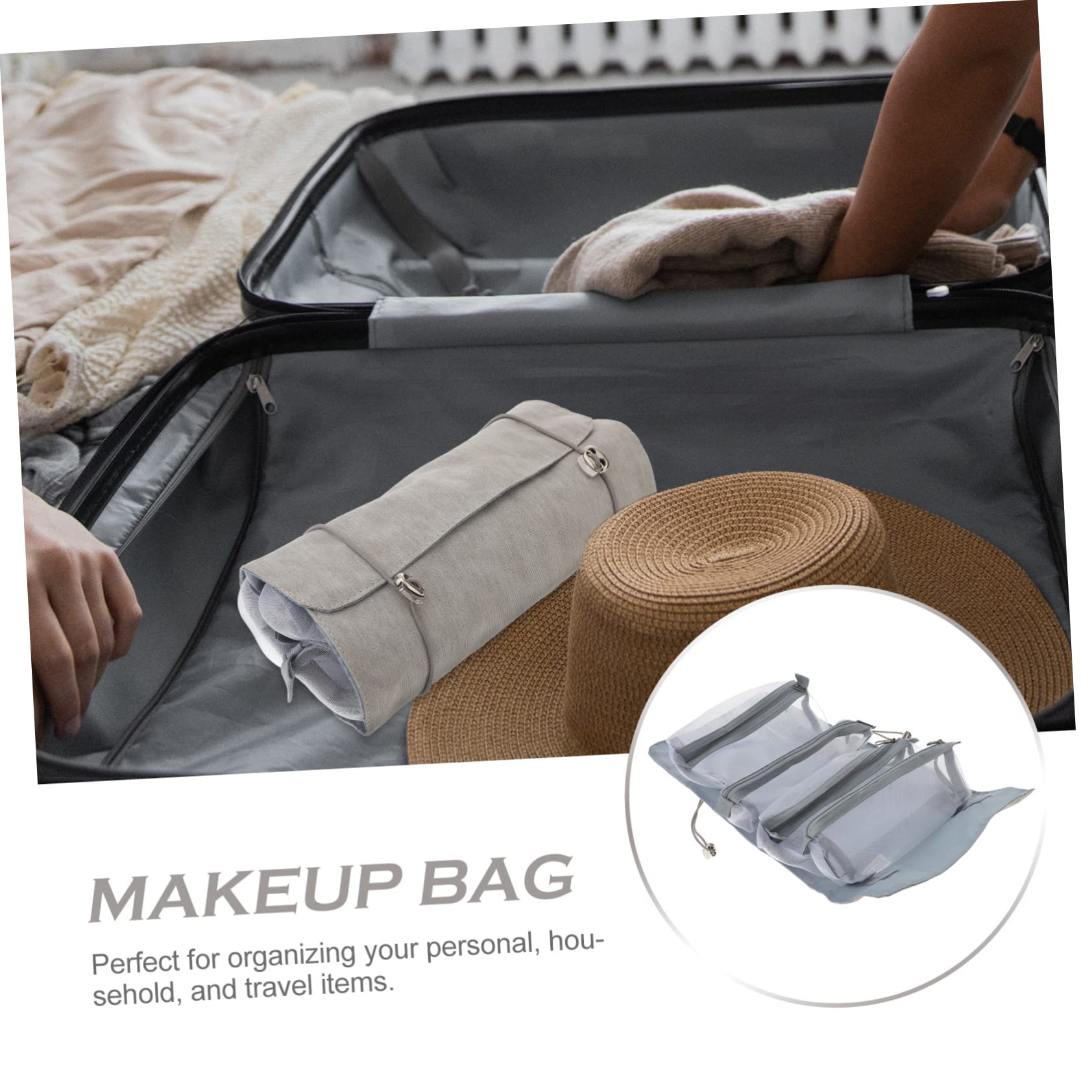 MAGICLULU 3piezas Bolsa De Maquillaje Detachable Neceser De Plegable para Cosméticos Gran Capacidad y Diseño Práctico para y Color Aleatorio