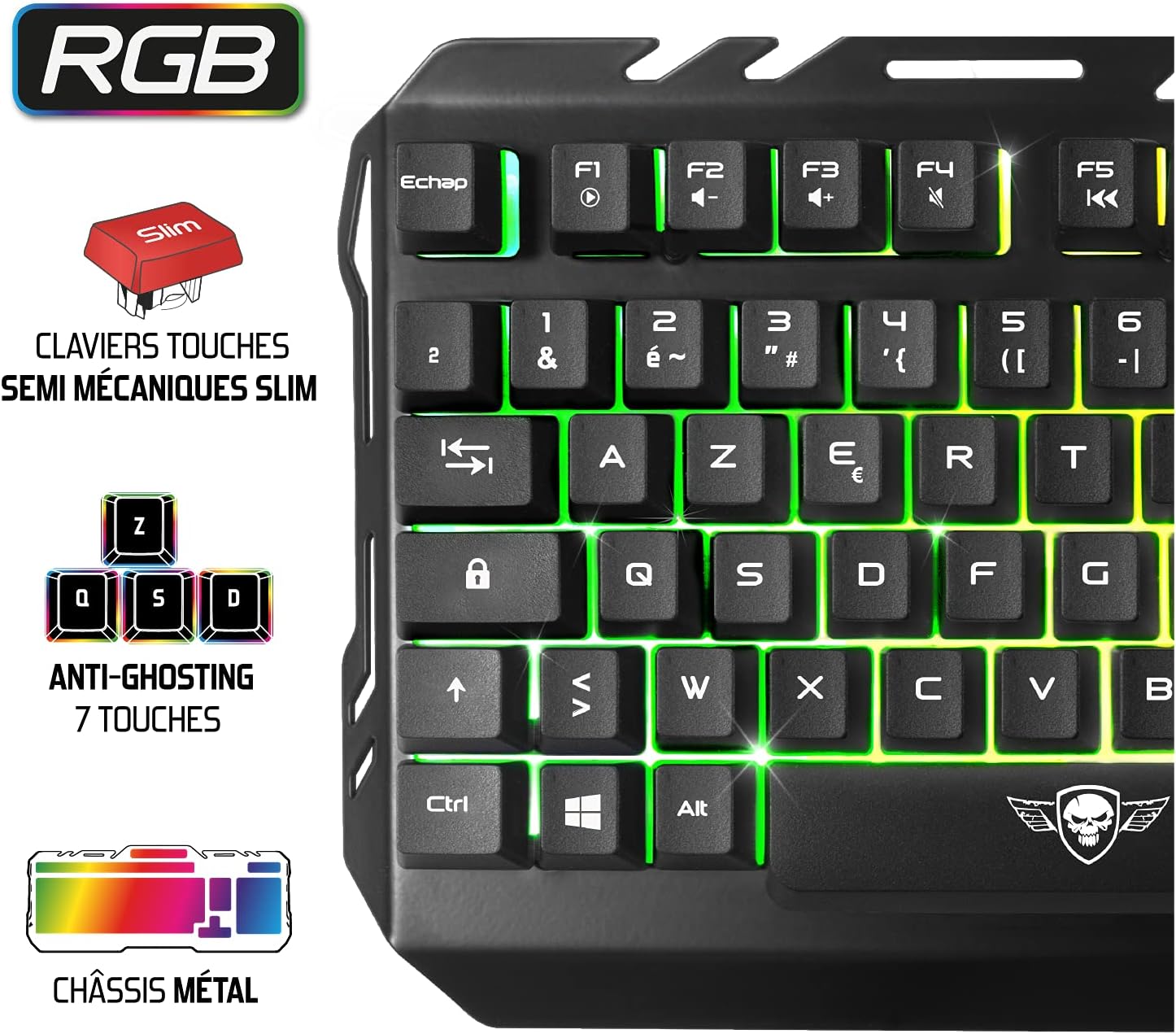 Close-up of Spirit Of Gamer PRO-MK5 mouse showing RGB lighting and DPI features