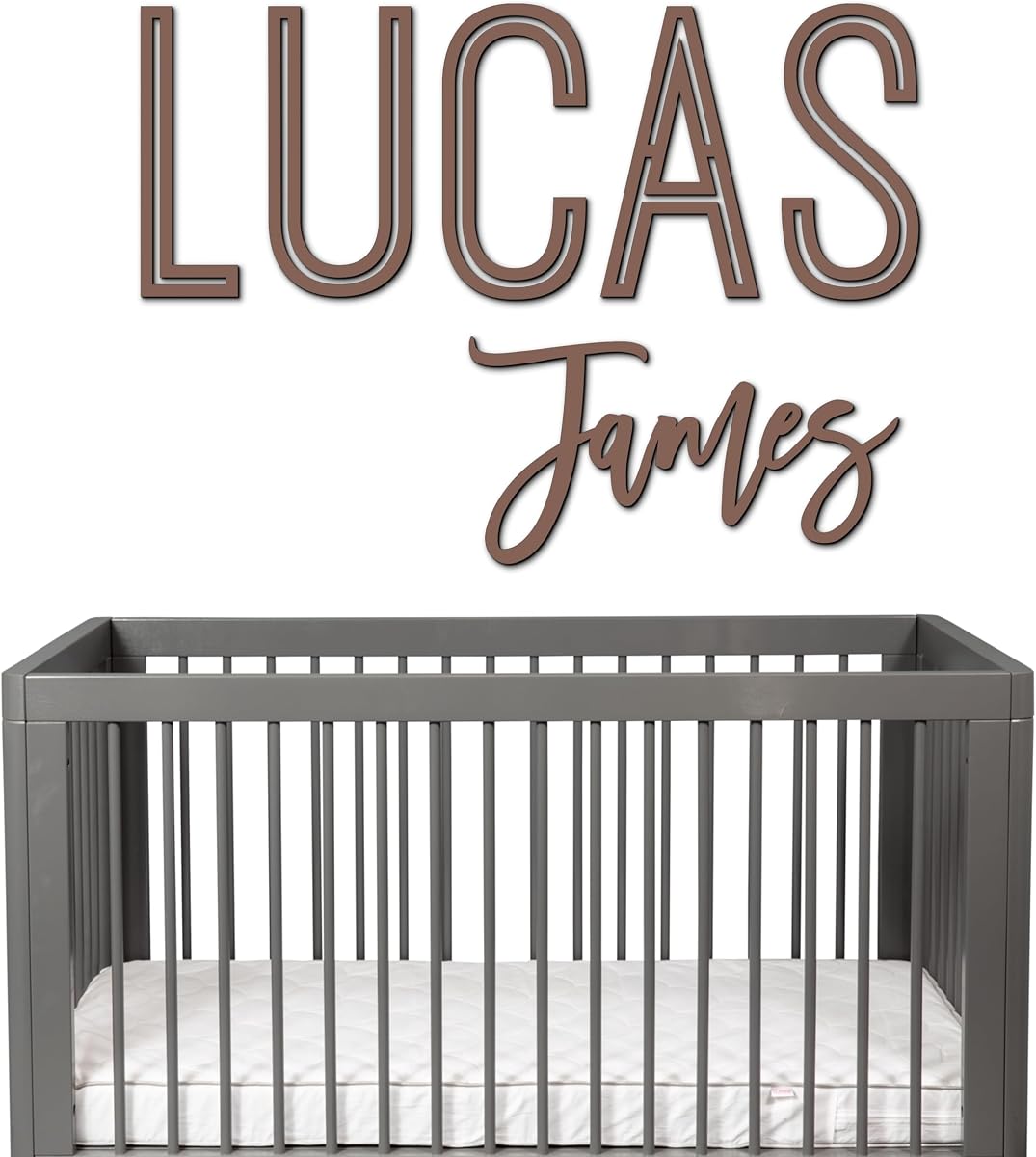 Letreros de nombre y segundo nombre para guardería, letreros de madera con nombre para habitación de niños, letrero con nombre personalizado