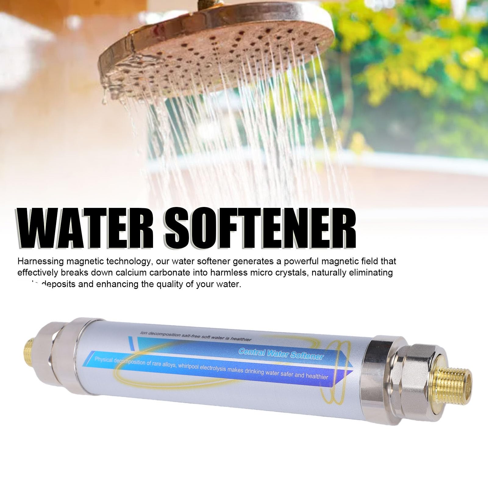 CCYLEZ Adoucisseurs D'eau, Détartrant pour Système D'adoucisseur D'eau, Détartrant pour Chauffe-eau pour Toute la Maison, Détartrant pour Douche, Lave-vaisselle, Chauffage Solaire (3/4 pouces (DN20))