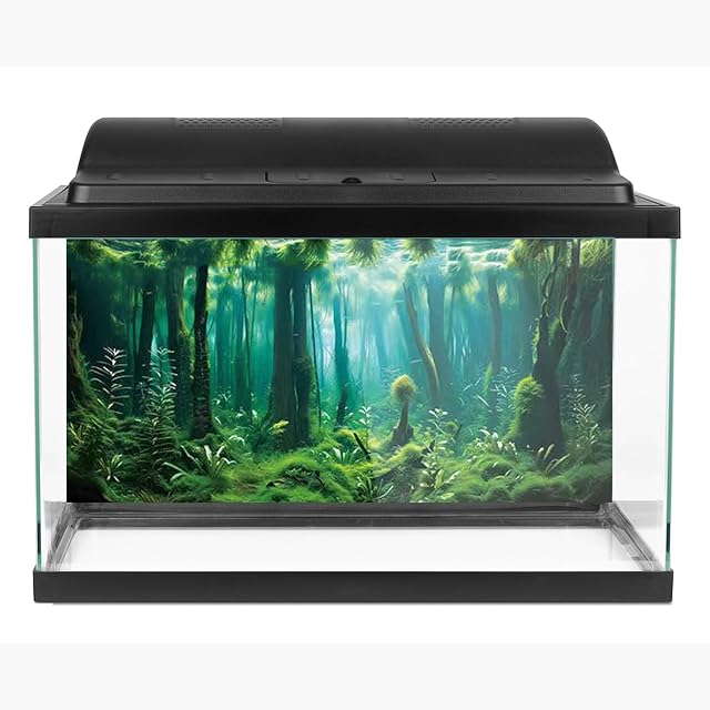 Foto 5 de 8 de Didooou Fondo de pecera de paisaje natural, fondo de acuario, pegatinas de acuario boutique, 30 cm, 40 cm