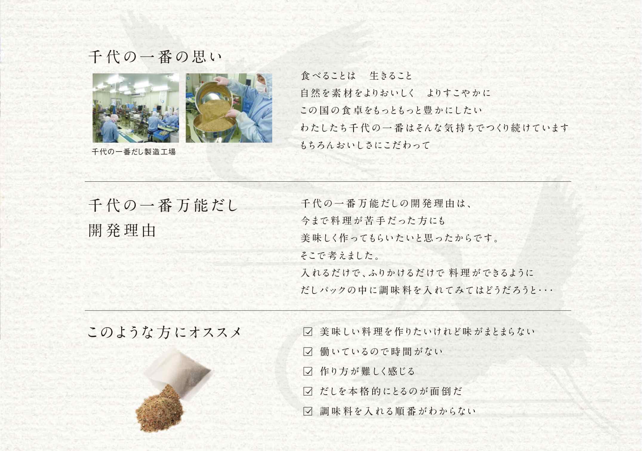 Amazon.co.jp: 千代の一番 万能和風だし 千代の一番 50包入×2袋 : 食品