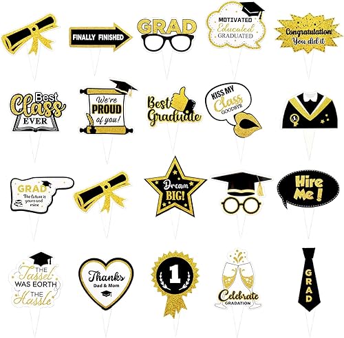 Miniatura 7 de Ercadio Paquete de 40 adornos para cupcakes de graduación 2024, felicitaciones para la clase de 2024, decoración para cupcakes de graduación con