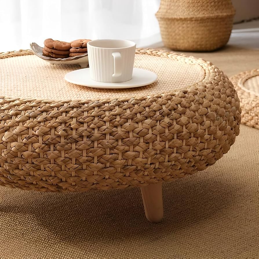 ラタン（籐） 円形 テーブル ちゃぶ台 Amazon｜Fuyutu ちゃぶ台 円卓 ローテーブル 籐編み ラタン