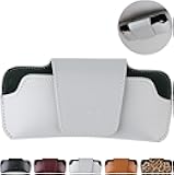 Sunglass Holder for Car Visor, Car Sunglasses Holder Leather, Eyeglasses Holder Glasses Storage Case Visor Accessories