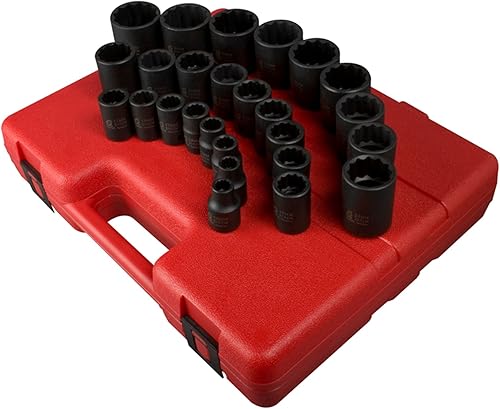 Miniatura 2 de Sunex Juego de llaves de impacto métricas de 12 pulgada, 12 puntos, 26 piezas, Sunex Juego de llaves de impacto de 12 pulgada, 26 piezas, métricos,