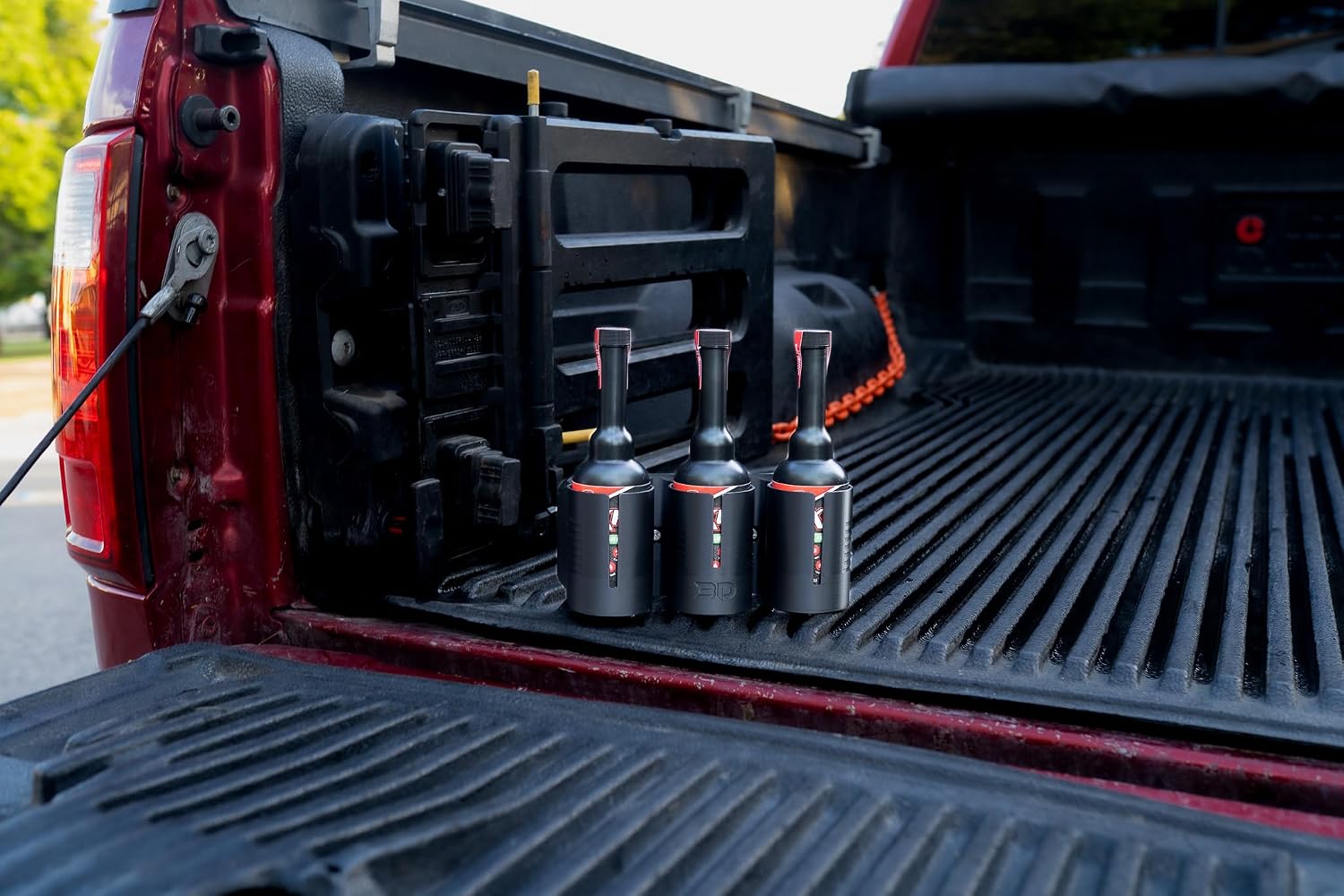 DieselDock V2 Diesel Additive Holder – Compatible with Opti-Lube XPD Diesel Additive 8 fl oz – Spill-Proof 3D Printed Holder with Magnets and Carabiner – Made in USA (no Magnets, Black, Triple)
