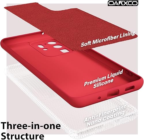 Miniatura 5 de oakxco Funda para teléfono Samsung Galaxy S20 Ultra con agarre de silicona líquida, bonita funda delgada y delgada de goma suave de poliuretano