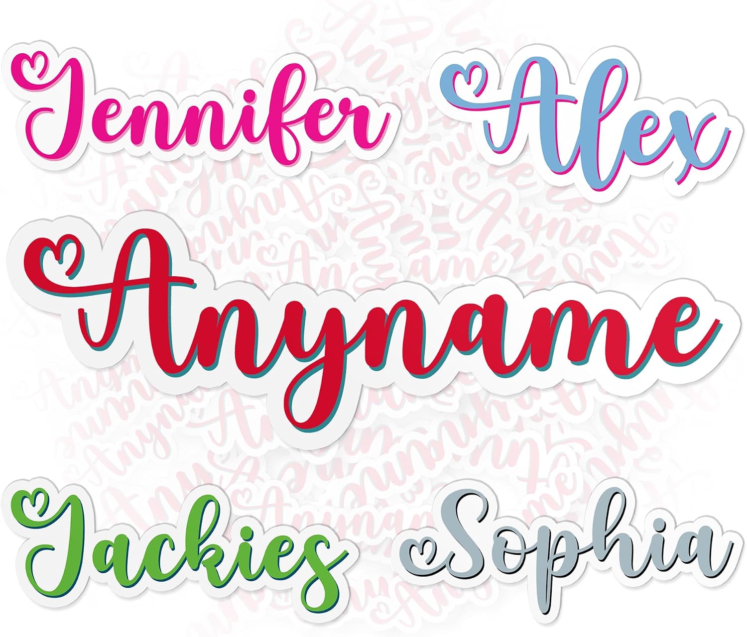 Custom Cute Name Sticker Personalized Customize Name Stickers Cute Die-Cut Waterproof Vinyl Sticker for Laptop Water Bottle Phone Case Cars Merchandise Decor Decal Stuff Gifts