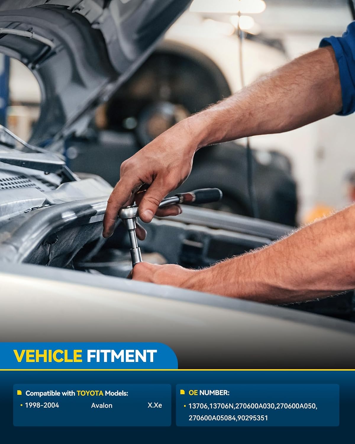 PHILTOP Alternator Compatible with Toyota Avalon 1998-2004 High Amp Alternators Replace 13706N 12V 100Amp CW S6 6-Groove Pulley