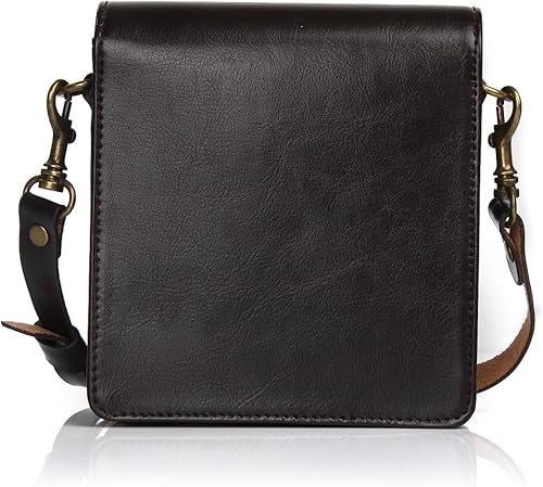 Miniatura 2 de Polaroid Funda de cuero genuino inspirada en la vendimia para Polaroid Socialmatic - Correa de hombro extraíble incluida - Marrón