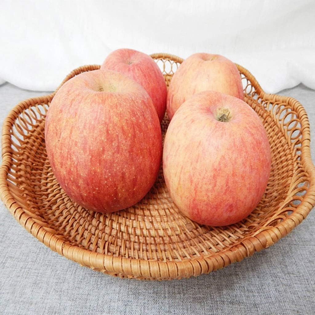 Handmade Wicker Woven Storage Basket,Restaurant Bread Basket Fruit Vegetables Food Serving Display Basket