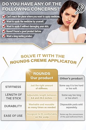 Miniatura 3 de ROUNDS Aplicador de crema para espalda telescópica palo para loción ungüento corporal aceite medicina pies