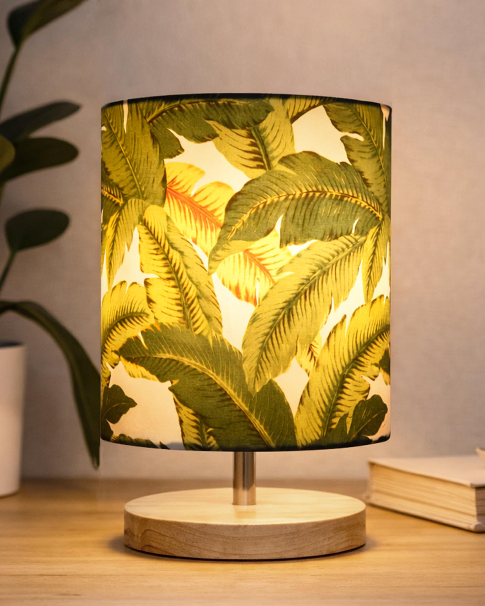Homesake Pine Table Lamp - Indian Art Shade -9
