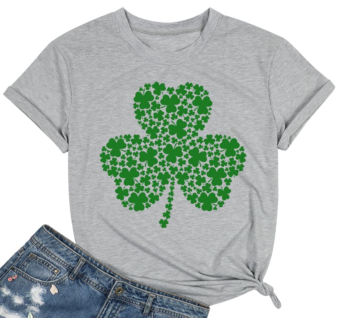 St Patricks Day Shirts for Women Shamrock Tshirt Casual Graphic T Shirt Irish Tee Tops for Women 2025