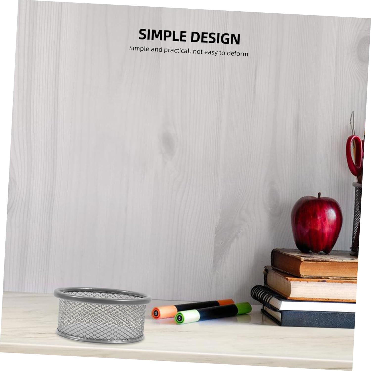 TEHAUX 20pcs Mesh Pen Holder Desk Organizer Pencil Shaped Container Office Supplies Clip Storage Box