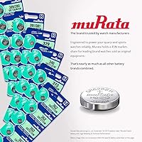 Vista 2 de Murata 337 SR416SW Batería 1.55V Celda de botón de reloj de óxido de plata - Sustituye a Sony 337 (2 baterías)