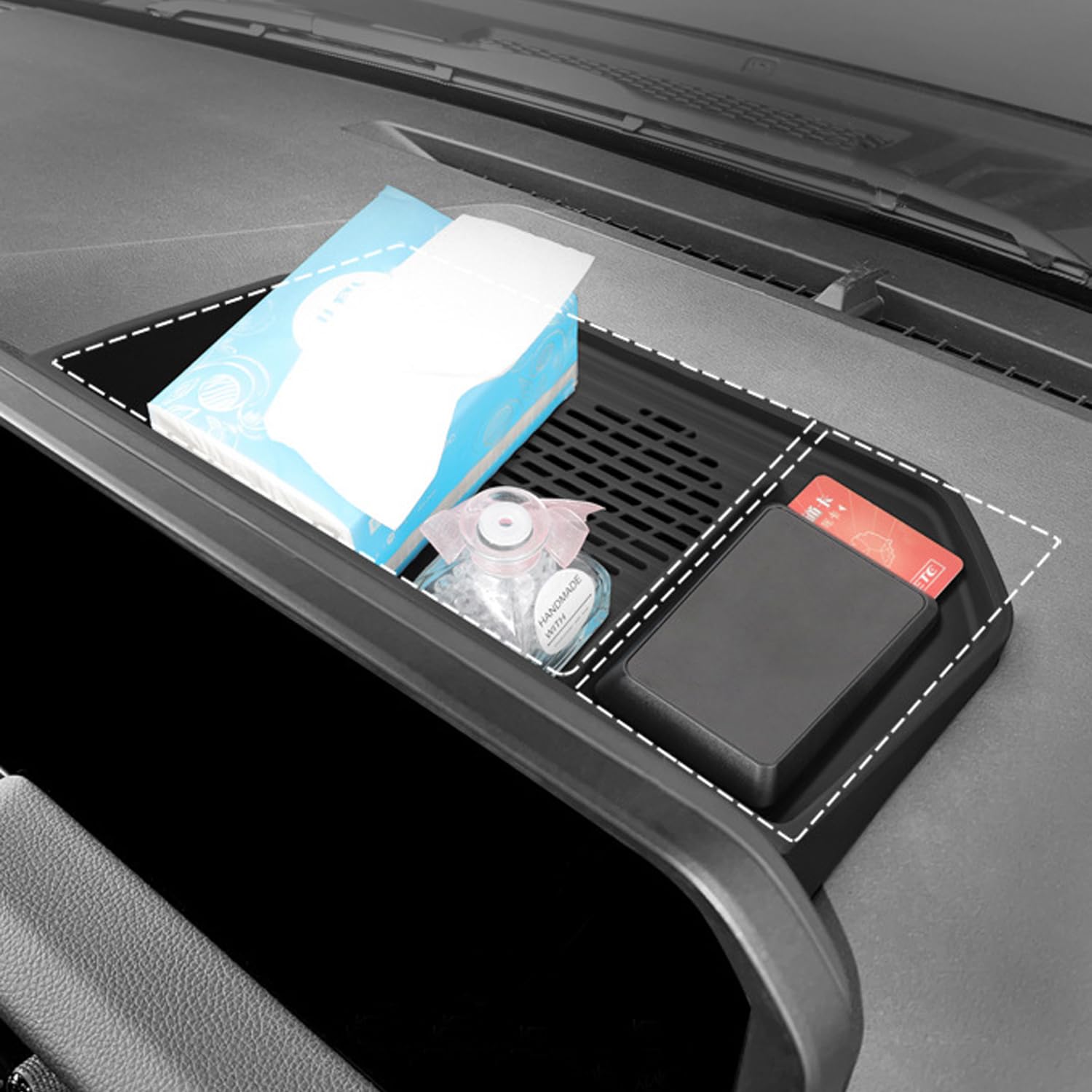 HIGH FLYING for Toyota Land Cruiser Accessories Prado LC250 2024 2025 Center Console Dashboard Middle Glove Box Storage Organizer 1pc (Not fit First Edition)