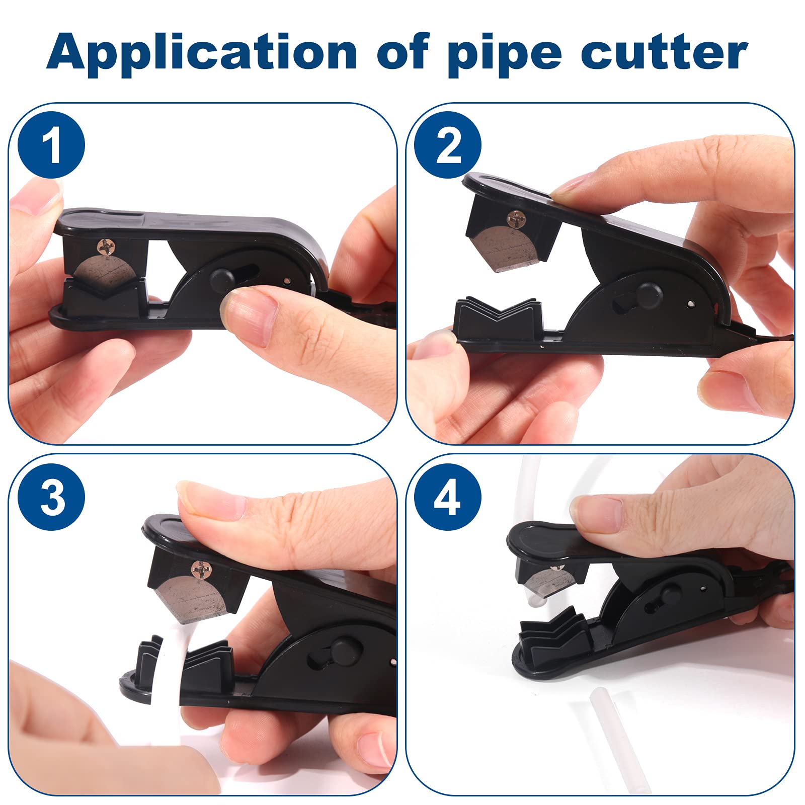 Juego de conexión para tubería de entrada de agua, manguera de frigorífico de 15 m de 6,35 mm, sistema de ósmosis inversa para frigorífico, conector de manguera (1/4"), cortador de tubos