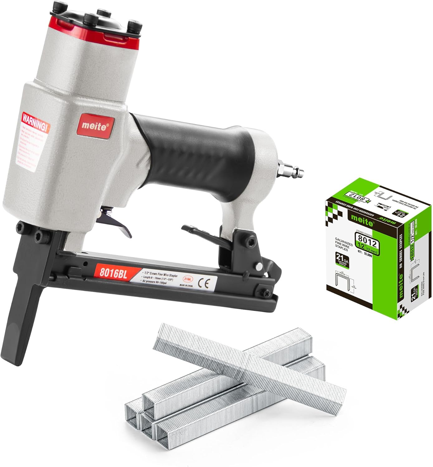 meite 8016BL Extended Muzzle with 1/2" Length Galvanized Staples for Upholstery