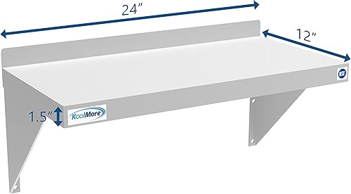 Vista 44 de KoolMore Estante organizador comercial de pared de 36 pulgadas con 3 ganchos de almacenamiento extraíbles para ollas y sartenes, soporte