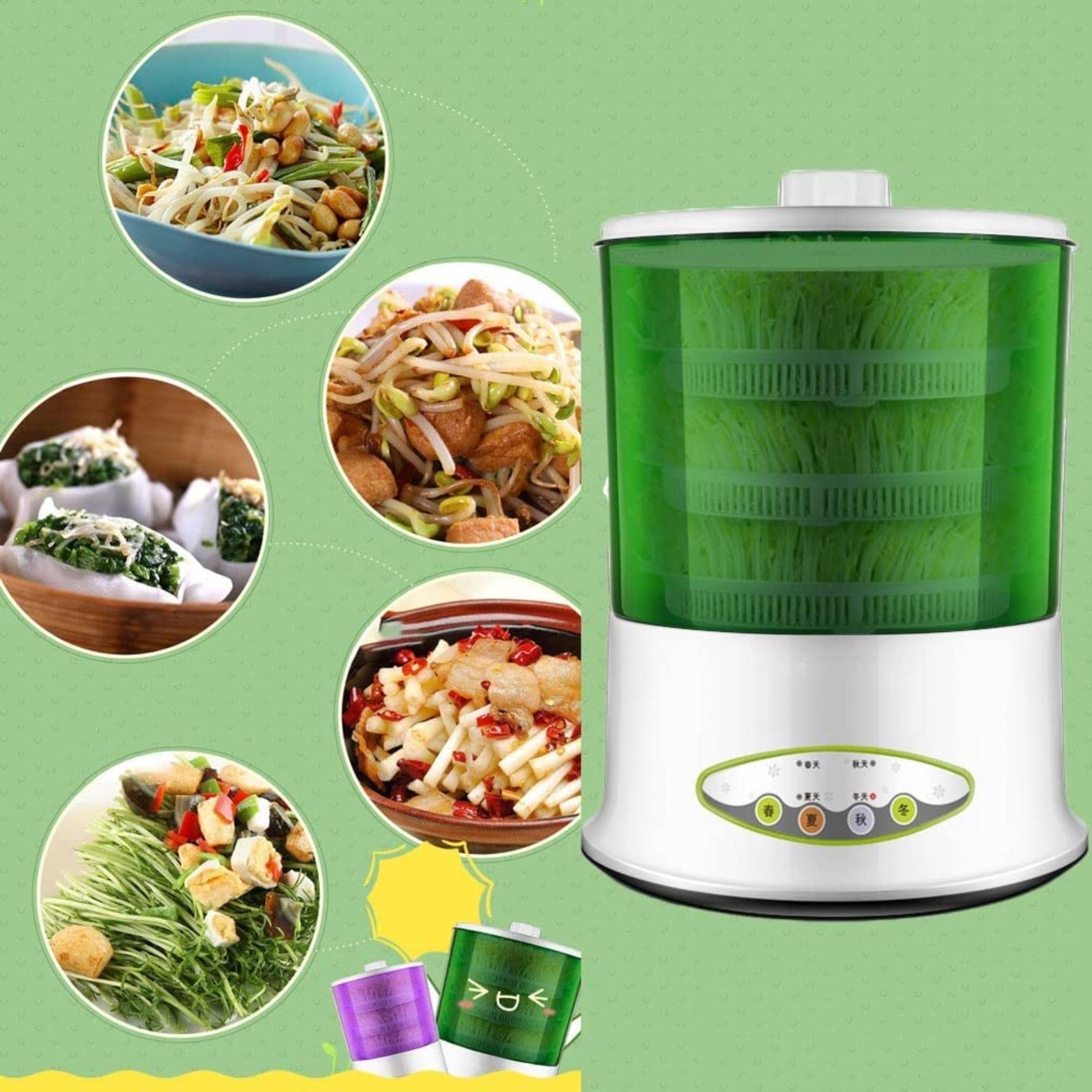 Germinateur, Germinateur Automatique, Système D'arrosage À 360 °, Kit De Germinateur De Semences pour La Maison, Germinateur De Semences Électronique, pour La Germination