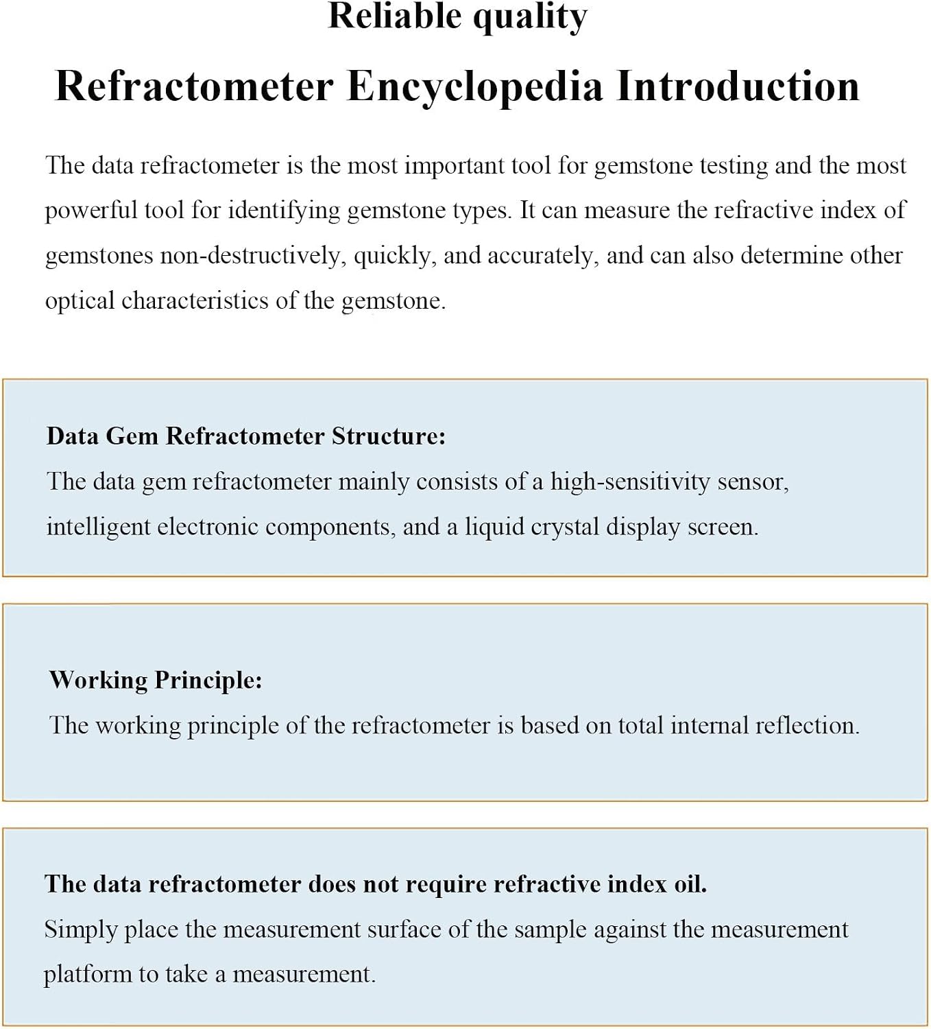 Digital Gemstone Refractometer, Jewelry Authenticity Tester Deal for Testing, Jade, Diamonds, Synthetic Gems, Professional Display Tool Jewelers, Collectors Small Business Owners