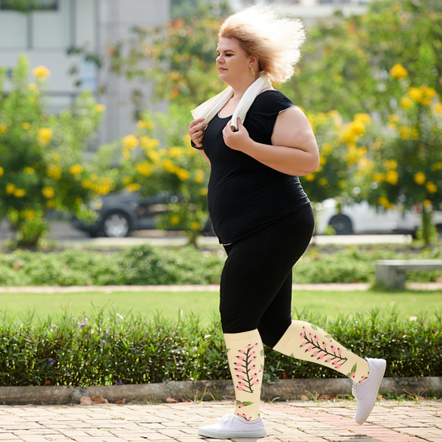 Diu Life Plus Size Compression Socks for Women & Men 15-20 mmhg Extra Wide Calf Knee High Support Socks for Circulation - Image 7