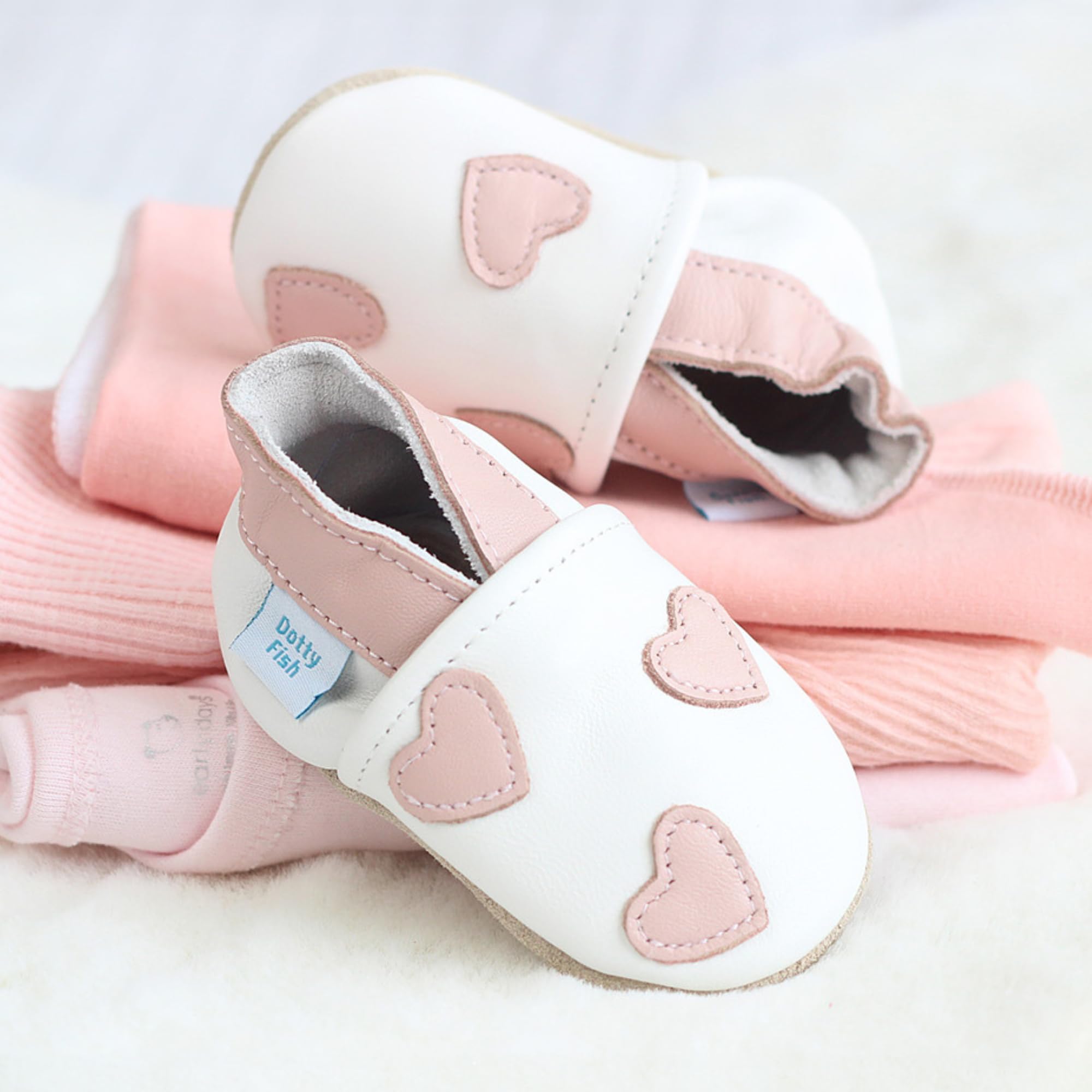 Dotty Fish Unisex Soft Leather Shoes, Unisex Baby First Walker Shoe - 4
