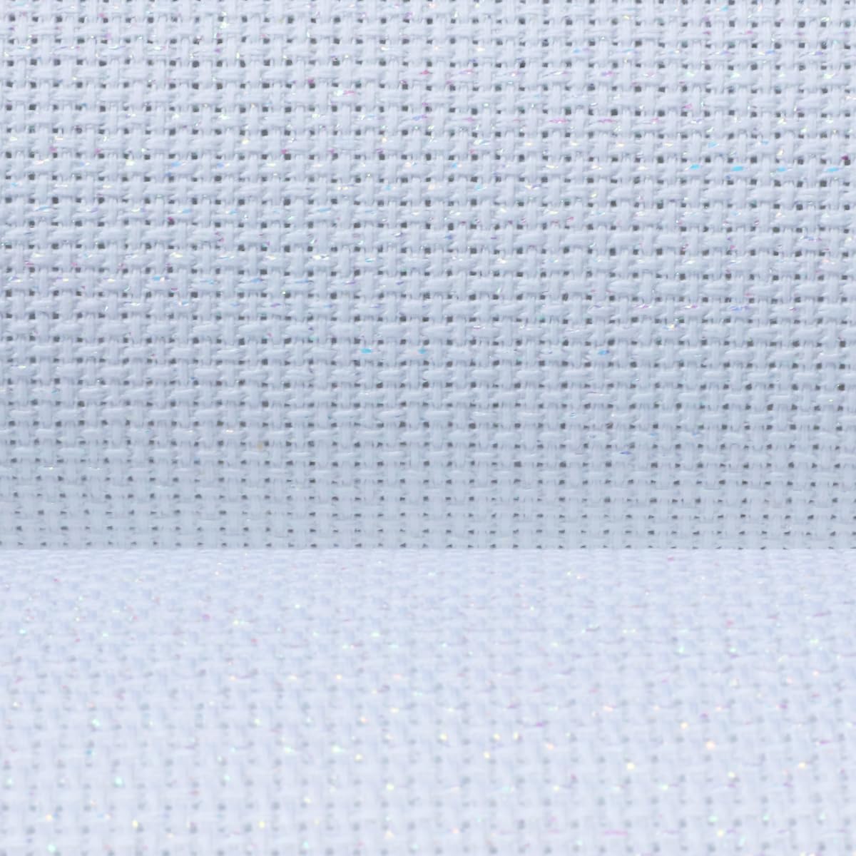 4 Pieces 14 Count Opal White Cross Stitch Embroidery Fabric with Lurex (14" x 14")