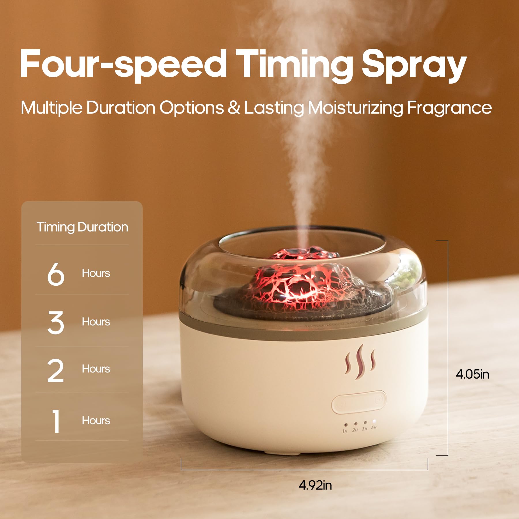 Rican Diffusori per aromaterapia, diffusore di aromi, diffusore di oli essenziali da 160 ml, umidificatore, senza acqua, protezione automatica per casa, ufficio, auto e yoga, bianco