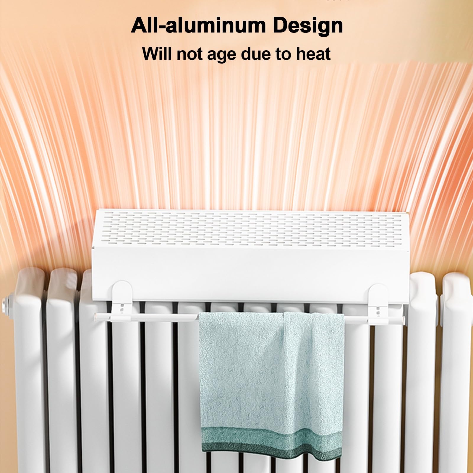 Umidificatore per Termosifoni, Umidificatore Ambiente, Non Necessita di Elettricità, Materiale in Alluminio, con Asta Retrattile per Stendere I Vestiti(40cm/16in)