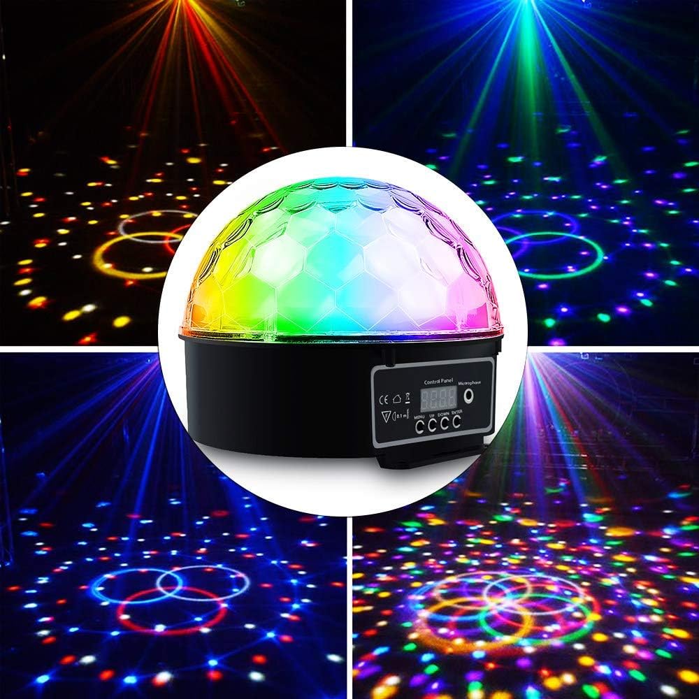 Disco Lights for Parties, Disco Ball DJ Light, Strobe Lamp Stage Strobe Effects, Sound Activated Party Lights for Home Room Dance Parties Birthday Bar Karaoke Club Pub