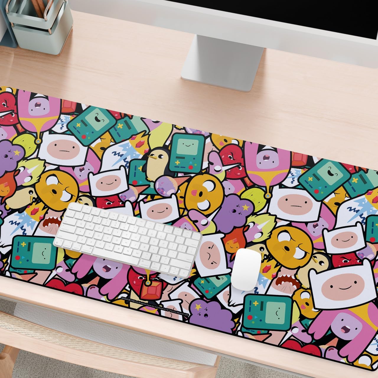 Head Case Designs Officially Licensed Adventure Time Pattern Graphics 37.4 x 15.75 x 0.16 inches (900 x 400 mm) - XL Gaming Office Desk PC Keyboard Mouse Mat Pad