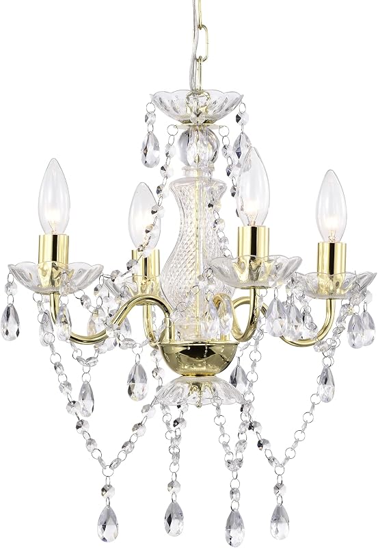 Candelabro de oro antiguo, Mini candelabro de cristal, iluminación de 4 luces, candelabro moderno pequeño para comedor
