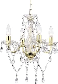 Candelabro de oro antiguo, Mini candelabro de cristal, iluminación de 4 luces, candelabro moderno pequeño para comedor