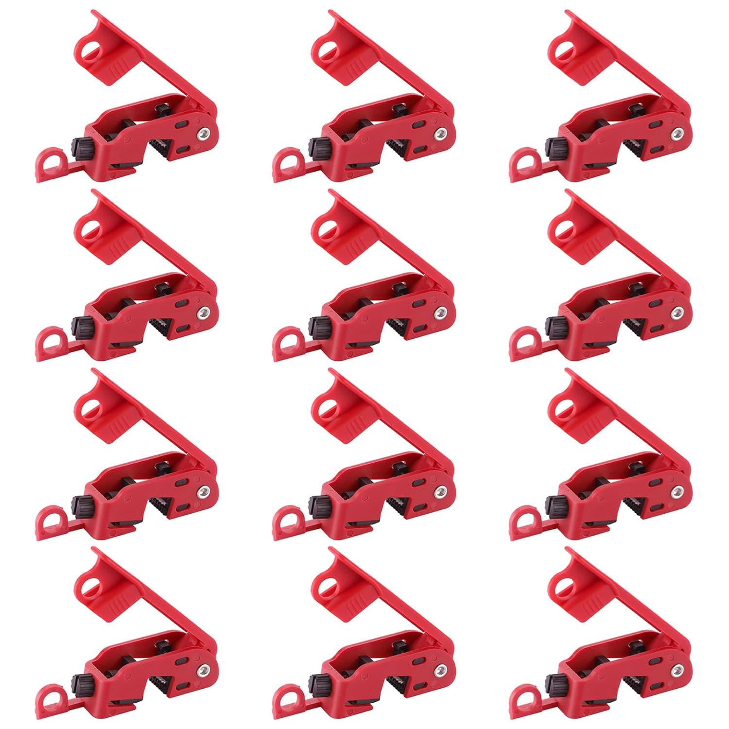 Circuit Breaker Lockout Device, 12 Pack Tagout Breaker Box Lock for Standard Single and Double Toggles